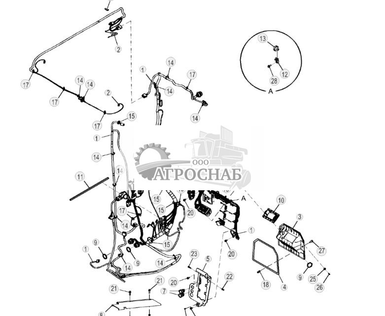 Крепежные детали жгута проводов внутреннего оборудования кабины - ST880395 165.jpg